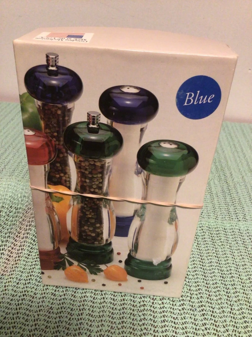 Old Thompson Acrylic Salt and Pepper shaker NIB Made in USA
